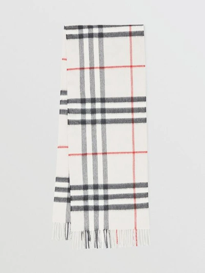 Burberry The Classic Check Cashmere Scarf In Stone