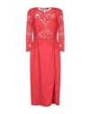 Elisabetta Franchi Midi Dresses In Red