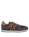 Armani Exchange Sneakers In Khaki