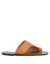 Atp Atelier Brown Rosa Cut Out Leather Sandals In Tan