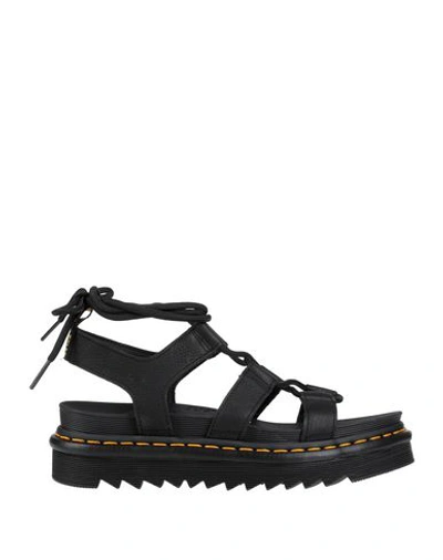 Dr. Martens Dr.martens Nartilla Hydro Leather Gladiator Sandals In Black