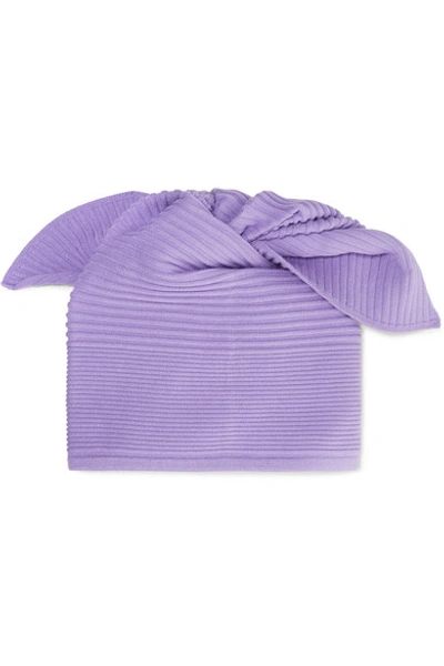 Adam Selman Sport Ribbed-knit Beanie In Purple