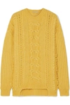 STELLA MCCARTNEY OVERSIZED CABLE-KNIT ALPACA-BLEND SWEATER