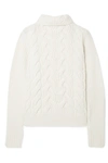 HELMUT LANG CABLE-KNIT WOOL TURTLENECK SWEATER