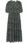 SEE BY CHLOÉ TIERED FLORAL-PRINT GEORGETTE MIDI DRESS