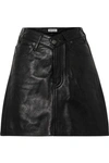 BALENCIAGA TEXTURED-LEATHER MINI SKIRT