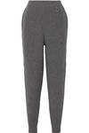 STELLA MCCARTNEY COTTON-TRIMMED WOOL TAPERED PANTS