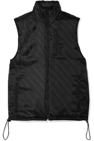 Commission Shell-jacquard Vest In Black