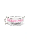 BALENCIAGA 'SOUVENIR XXS' GRAFFITI PRINT LEATHER BUM BAG