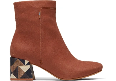 Toms Schuhe Braune Leder Emmy Stiefeletten Für Damen - Grösse 42.5 In Hazel