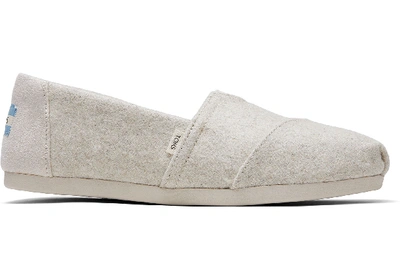 Toms Tan Felt Faux Shearling Women's Classics Ft. Ortholite Slip-on Shoes In Neutrals