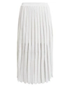 BALMAIN Pleated Sheer Panel Midi Skirt