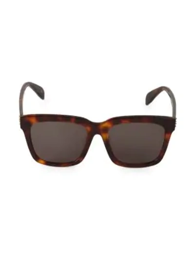 Alexander Mcqueen 56mm Square Sunglasses In Brown