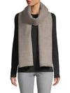 Calvin Klein Pleated Double-faced Blanket Scarf In Heathered Almond