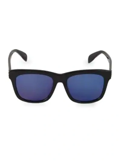 Alexander Mcqueen 56mm Core Square Sunglasses In Black