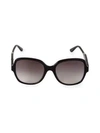 Bottega Veneta Women's 54mm Oversized Square Sunglasses In Black/gray