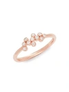 NEPHORA WOMEN'S 14K ROSE GOLD & DIAMOND RING/SIZE 6.5,0400011445652