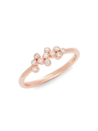 Nephora Women's 14k Rose Gold & Diamond Ring/size 6.5