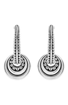 Lagos Sterling Silver Signature Caviar Fluted Disc Hoop Earrings In Silver
