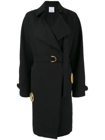 Acler Arbour Trenchcoat In Black