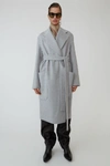 ACNE STUDIOS Belted coat Cold grey melange