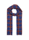 FRANCO FERRARI 'Euclide' rope check print cashmere scarf