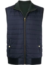 Polo Ralph Lauren Padded Waistcoat Jacket In Blue