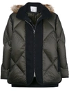 SACAI QUILTED PANEL DOWN JACKET