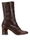 ALEXA CHUNG TORTOISE-SHELL HEEL BOOTS