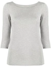 MAJESTIC CROPPED SLEEVES JUMPER