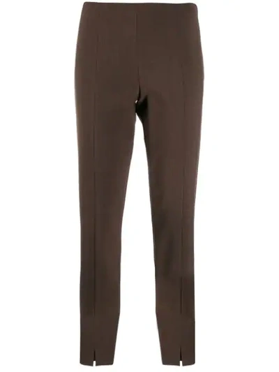 The Row Skinny Fit Trousers In Brown