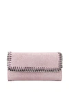 Stella Mccartney Falabella Continental Wallet In Pink