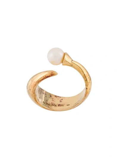 Alan Crocetti Pearl Detail Ring In Oro