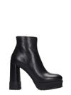 PREMIATA HIGH HEELS ANKLE BOOTS IN BLACK LEATHER,11065111