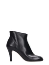 MAISON MARGIELA HIGH HEELS ANKLE BOOTS IN BLACK LEATHER,11065107
