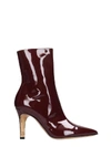 MAISON MARGIELA HIGH HEELS ANKLE BOOTS IN BORDEAUX PATENT LEATHER,11065105