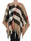 BURBERRY TARTAN MOTIF CAPE,11065415