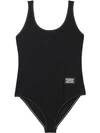 BURBERRY logo detail swimsuit