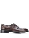 Green George Dark Brown Leather Shoes In Brown