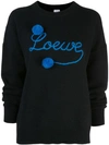LOEWE embroidered logo pompons jumper