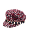 EDWARD ACHOUR PARIS TWEED FLAT CAP
