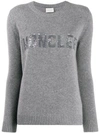 MONCLER SEQUINED LOGO JUMPER