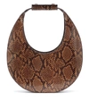 STAUD Moon snake-effect leather tote,P00419728