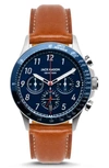 JACK MASON CAMBER RACING CHRONOGRAPH LEATHER STRAP WATCH, 42MM,JM-R112-001