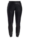 Commando Faux Leather Joggers In Black