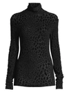 CAROLINE CONSTAS Delphine Fil Coupe Turtleneck Top