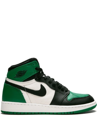 Jordan Kids'  1 Retro High Sneakers In Green