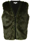 OPENING CEREMONY FAUX FUR BUTTONED GILET
