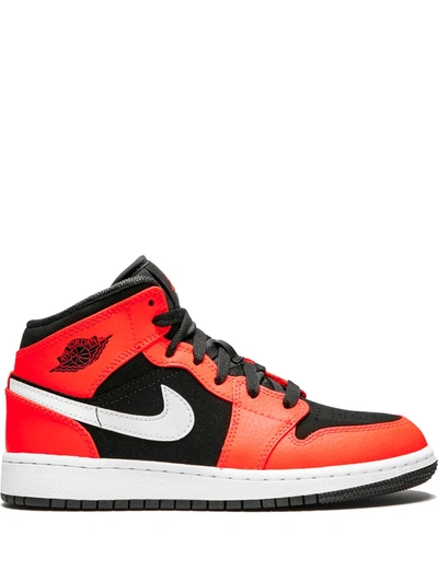 Jordan Kids' Air  1 Mid "infrared" Sneakers In Red