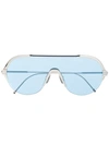 Thom Browne Mono-lense Sunglasses In Silver